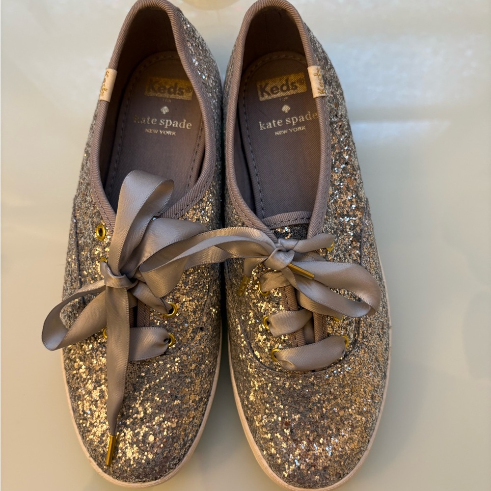 Kate Spade Keds Silver Glitter